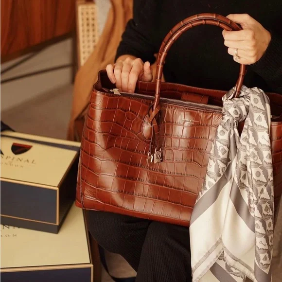 Aspinal Of London Bags Aspinal Of London London Tote In Deep